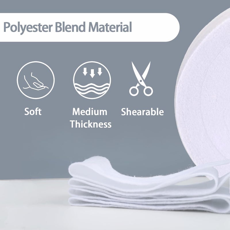 HexaHive Jelly Batting Roll Strips for Rugs 2 1/4 on a Roll Total 50 Yards Polyester Blend Fleece Batting Fabric Tube Maker for Roll Rugs, Braided Rug, Throw Rugs, Flexible Quilt Batting Tool - Image 3